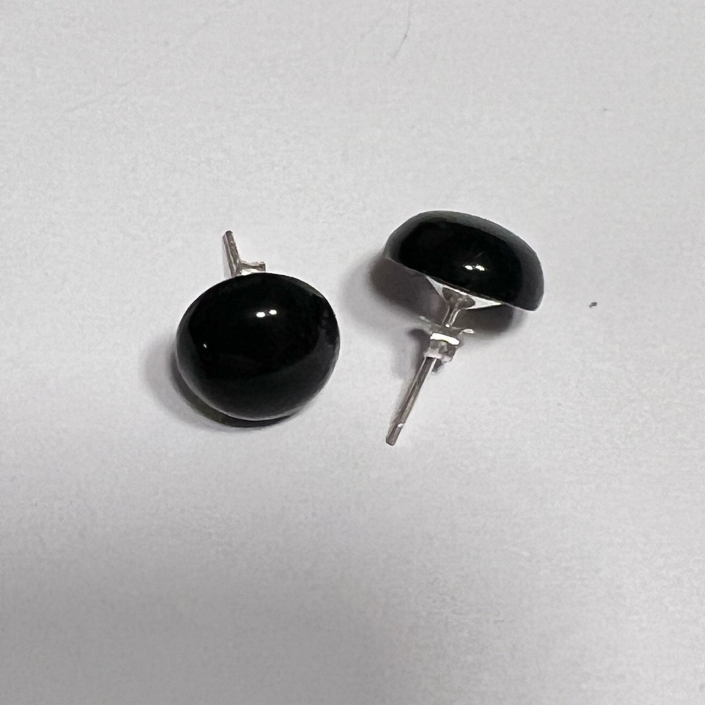 New silver earrings
